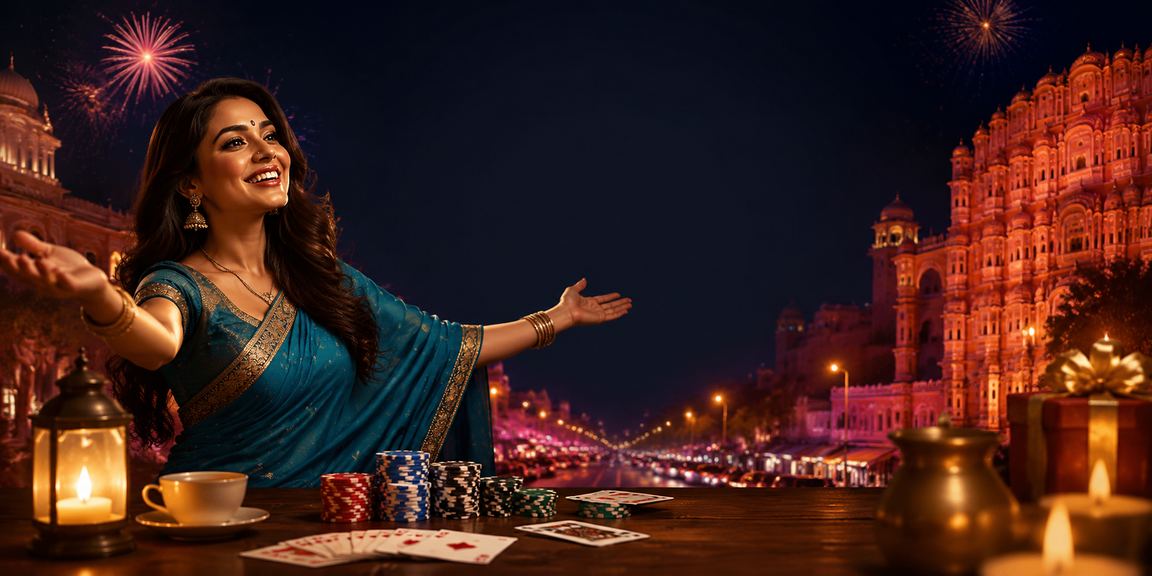 Jaipur poker game with traditional bridal games setting